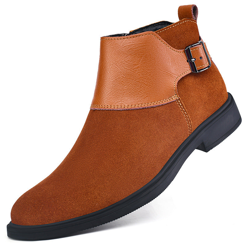 High-top British-style Leather Zip-up Ankle Boots