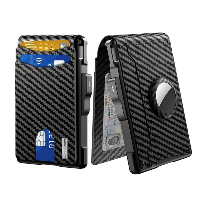 Amazon Bestseller Dual-Fold Carbon Fiber Flip Wallet