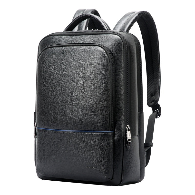 Men's Fashionable Leather Business Commuter Backpack