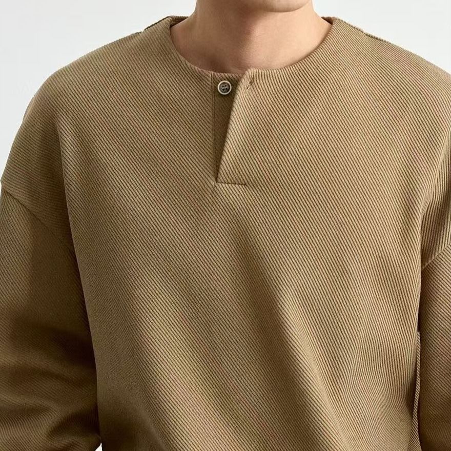 Mens Plus-Size Lightweight Crew-Neck Sweatshirt