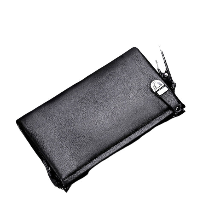 Cowhide Korean-style Casual Large-capacity Clutch Bag